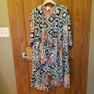 Lularoe sheer, black, white and rose Shirley kimon